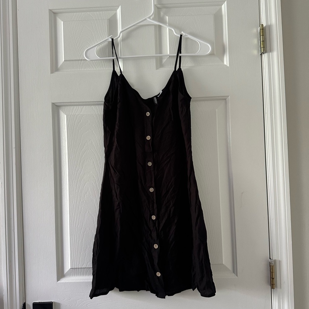 Black button down Mini dress